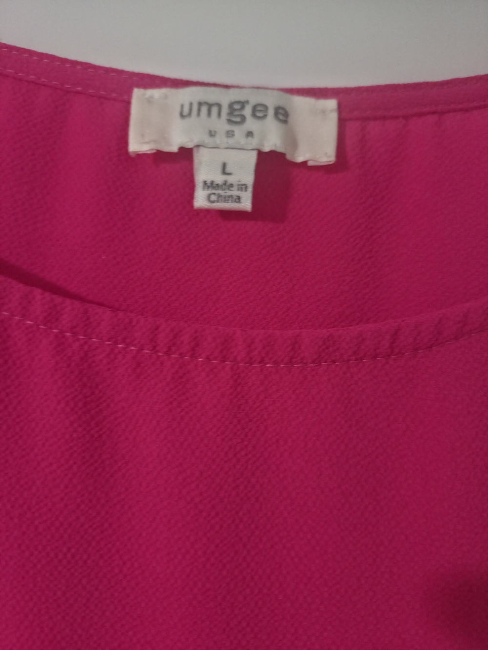 Umgee Fuchsia Layered Ruffle Sleeve Blouse - Picture 5 of 6